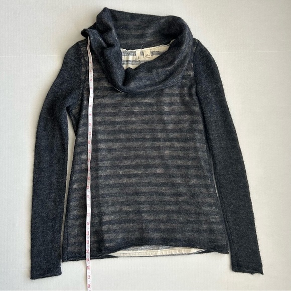 Anthropologie Moth Women’s Alpaca Wool Blend Two Layer Cowl Neck Sweater XS - Picture 5 of 12